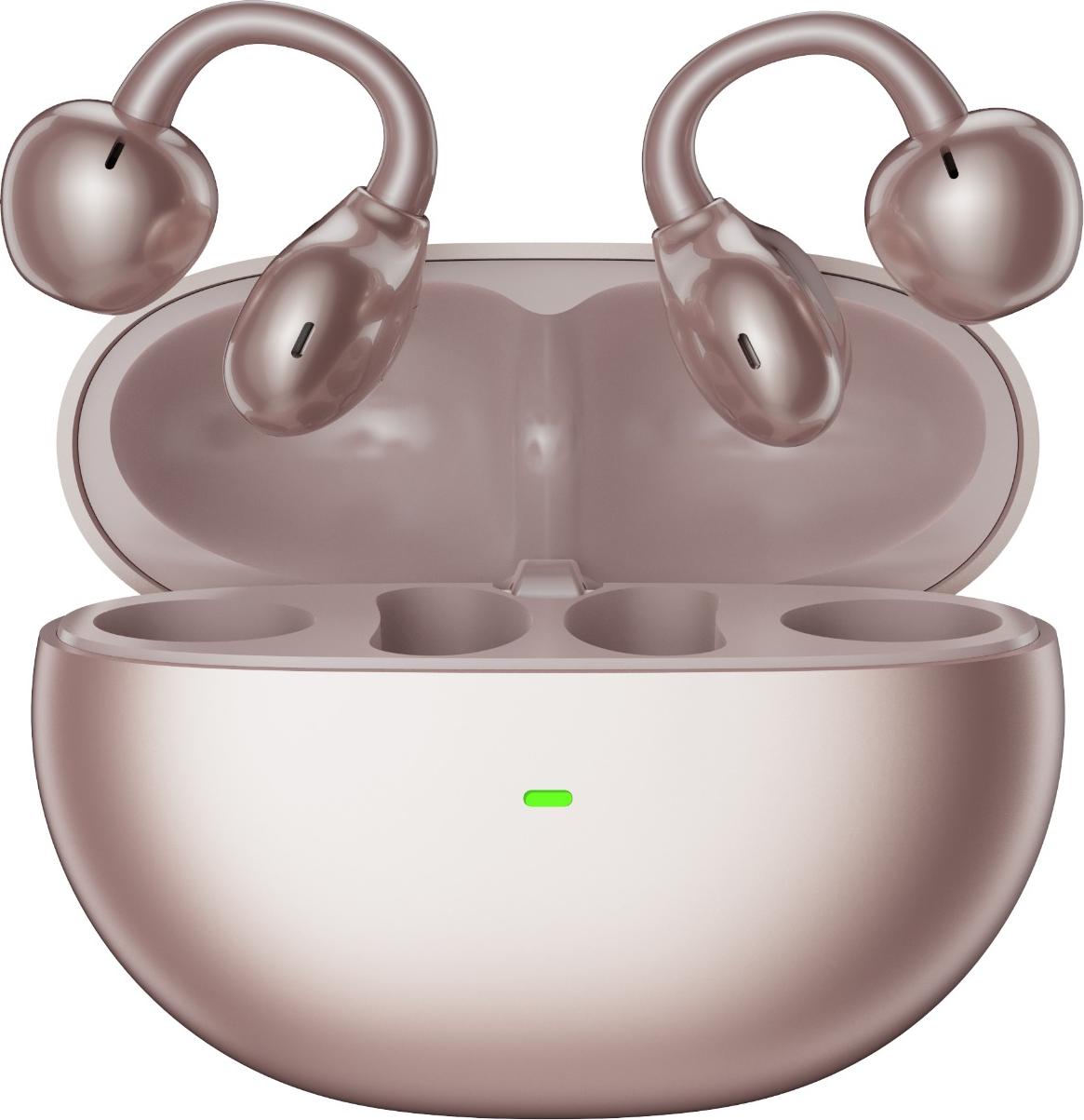 INF Ohrclip Bluetooth Kopfhörer: Bequemer Sitz, HiFi Klang, Lange Akkulaufzeit Rosa 390526