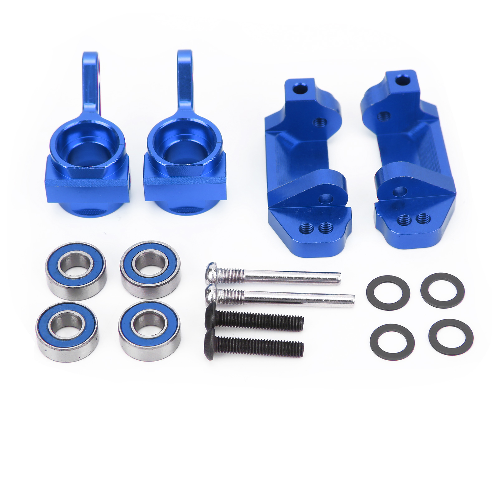 Cocosity RC Front C Hub Seat,RC Steering Cup Knuckles,Front C Seat Steering Cup Set,RC Aluminum Steering Kit,Steering Kit für Traxxas Slash 2WD,1/10 RC Front C Seat Steering Cup Set
