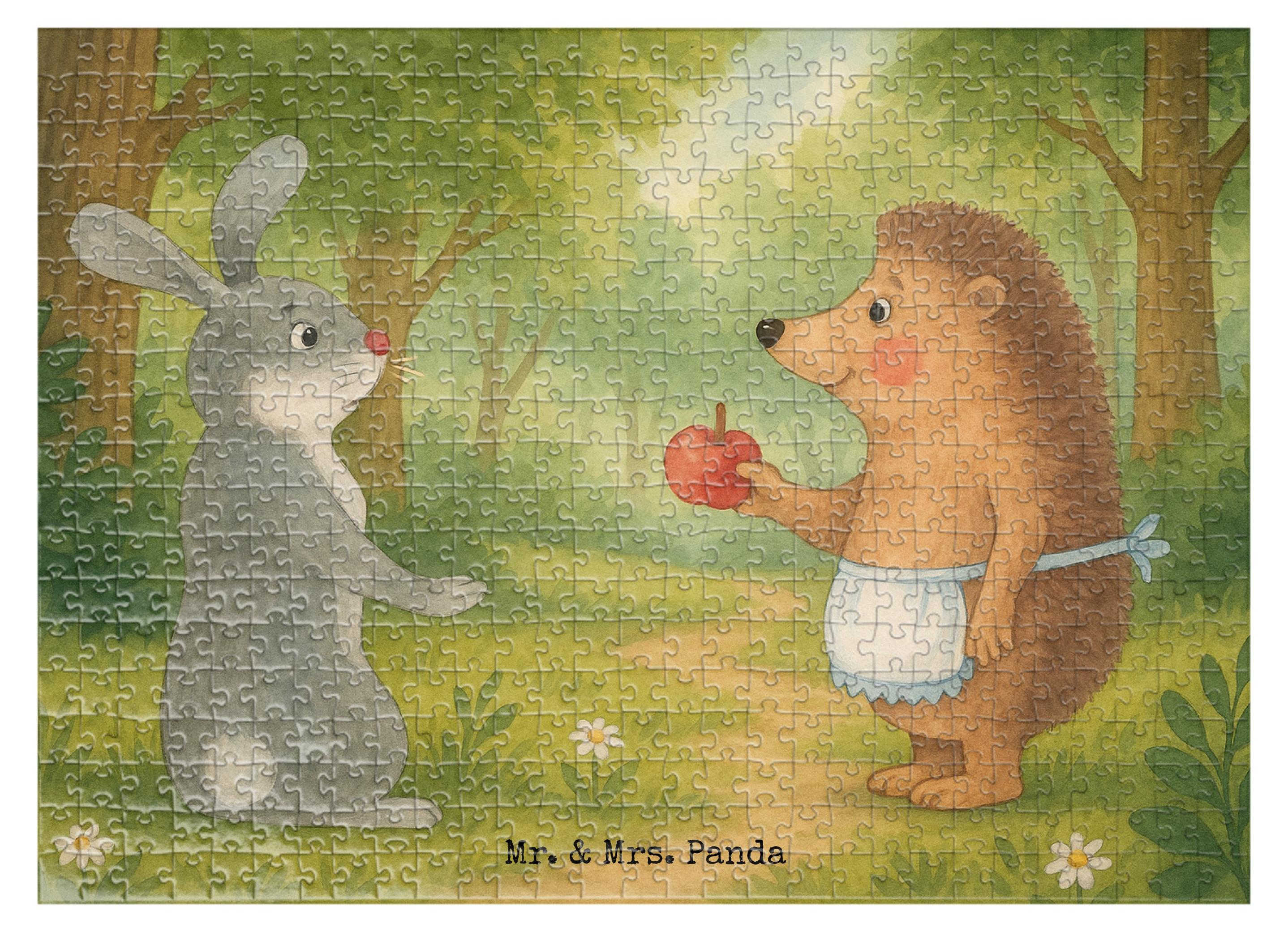 Mr. & Mrs. Panda Puzzle Hase Igel Design 551 Teile - Weiß - Geschenk, Trennungsschmerz, 500, 1000, 300, 2000, Legespiel, Tiermotive, Herzschmerz, und, Trösten PD-1927491-STANDARD