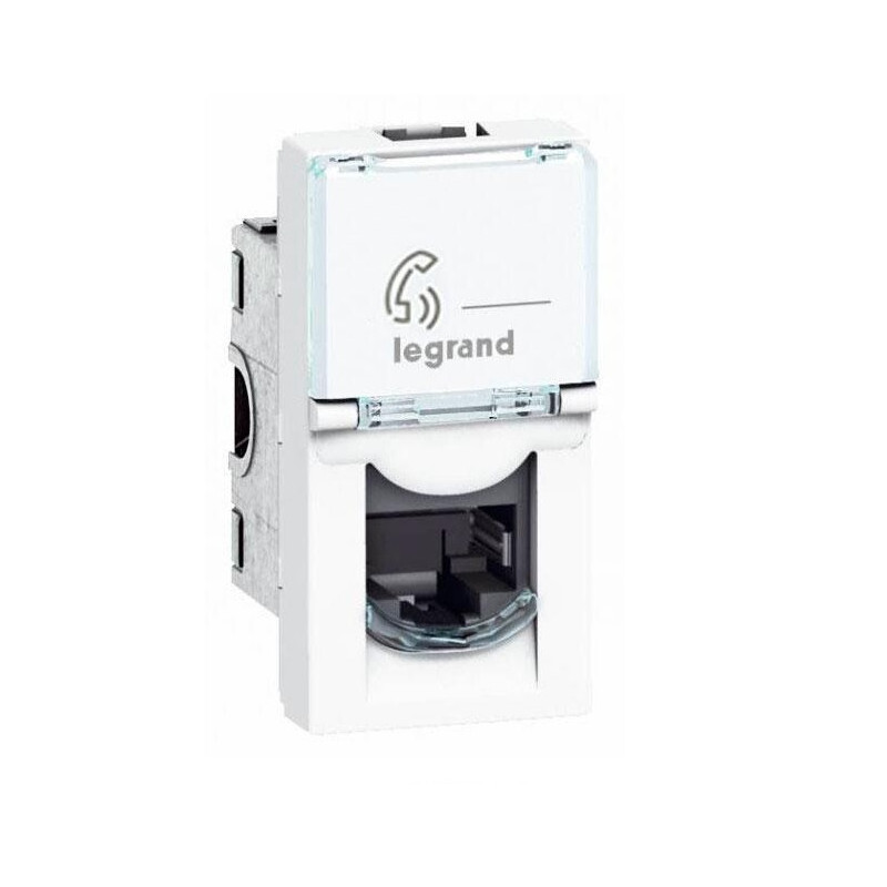 Telefonbuchse 1 Mod. Mosaic Legrand - Weiss 78730