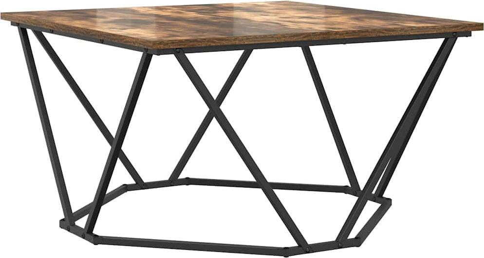 vidaXL Couchtisch Geräucherte Eiche 80 x 80 x 45 cm 868275