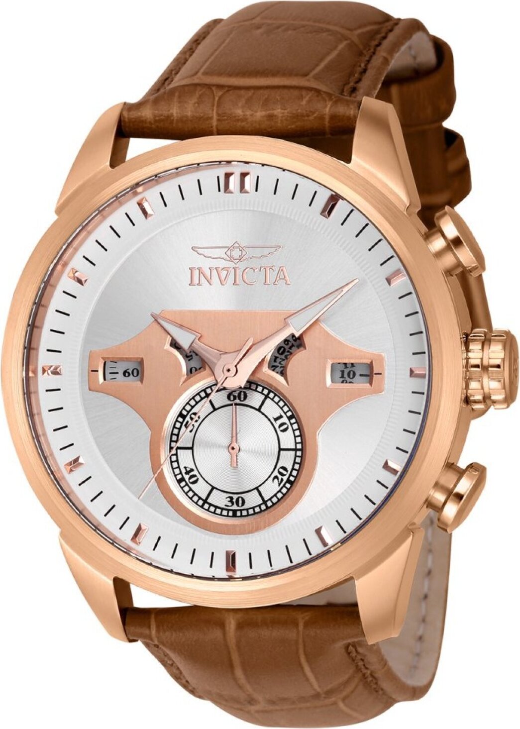 Invicta Objet D Art 43618 - Pánske Náramkové Hondiky - Quarz - Nerezová oceľ s strieborným ciferníkom - 46mm