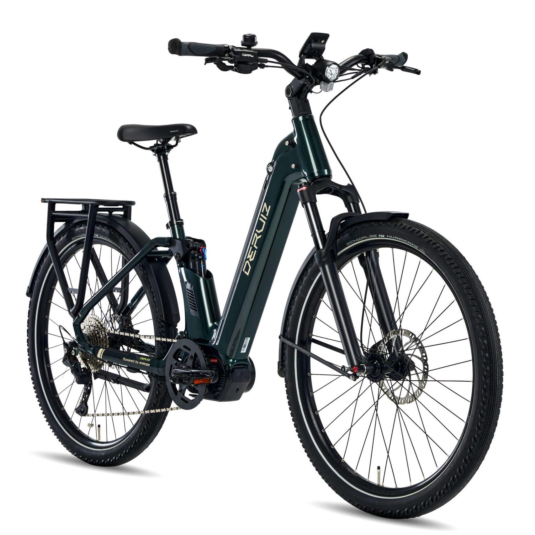 E-Bike Faltrad Deruiz Peridot Comfort – 20 Falt E-Bike mit Federsattelstütze 8 Gang SHIMANO SHIMANO ALTUS 11-32T Schaltwerk, Kettenschaltung, Heckmot