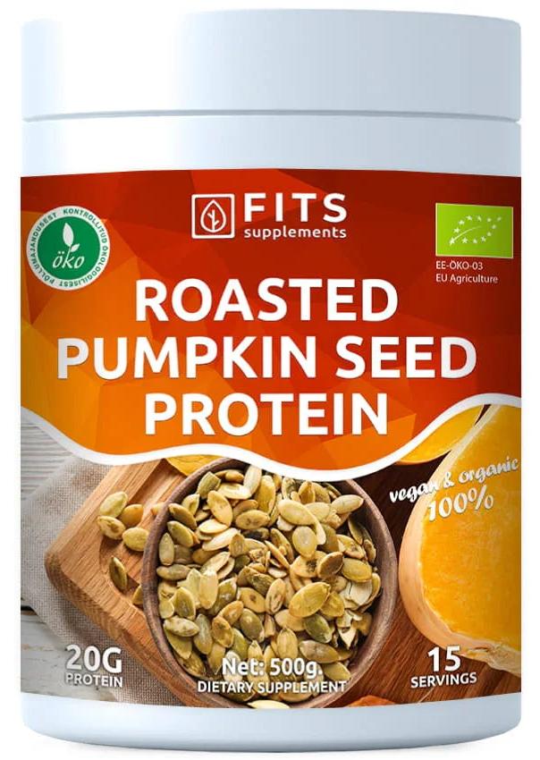 FITS Dietary Supplements -geröstete Kürbiskerne, Protein, 500 g FITS-PSP-500