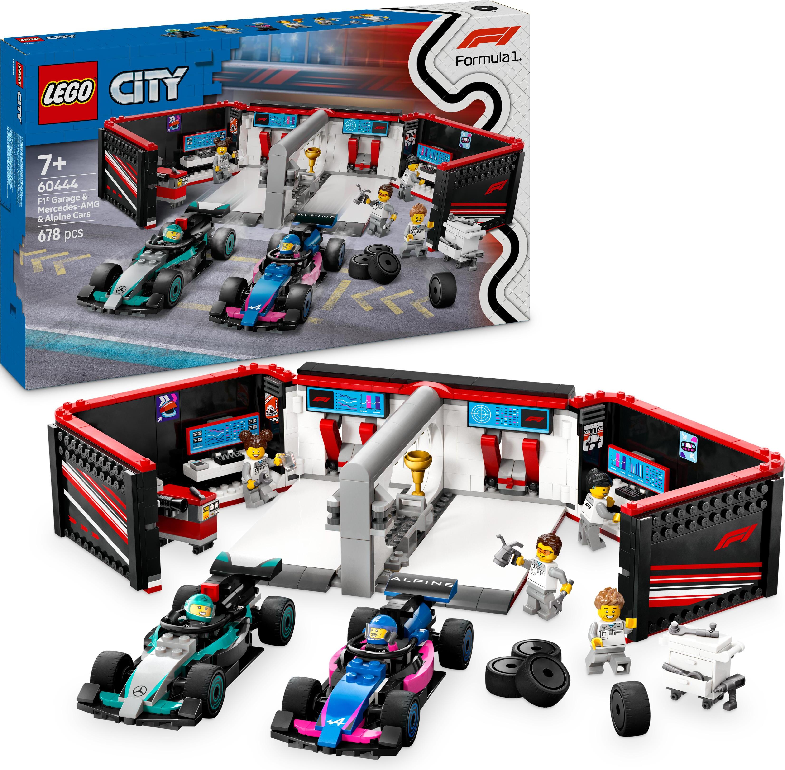 LEGO® City 60444 Garáž F1 a autá Mercedes-AMG a Alpine