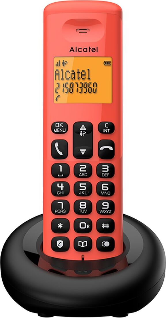 Alcatel E160 Kompaktes DECT-Schnurlostelefon mit Anrufer-ID und 50 Einträgen im Telefonbuch