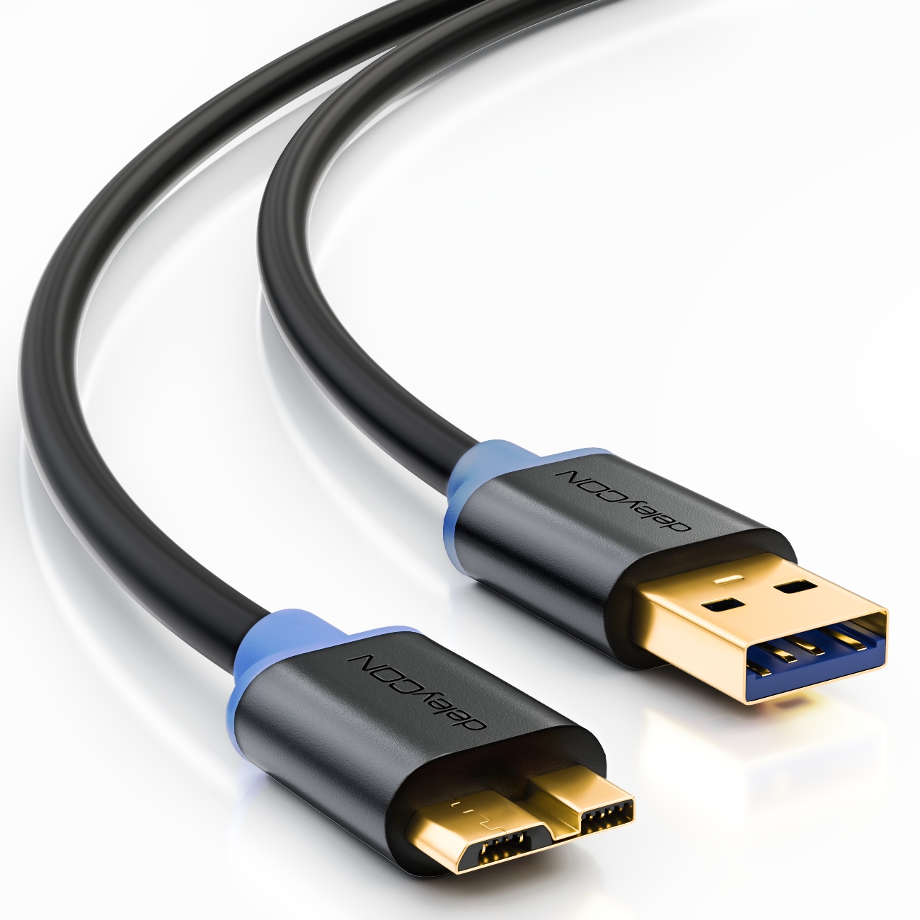 deleyCON 2m Micro USB 3.0 Datenkabel bis zu