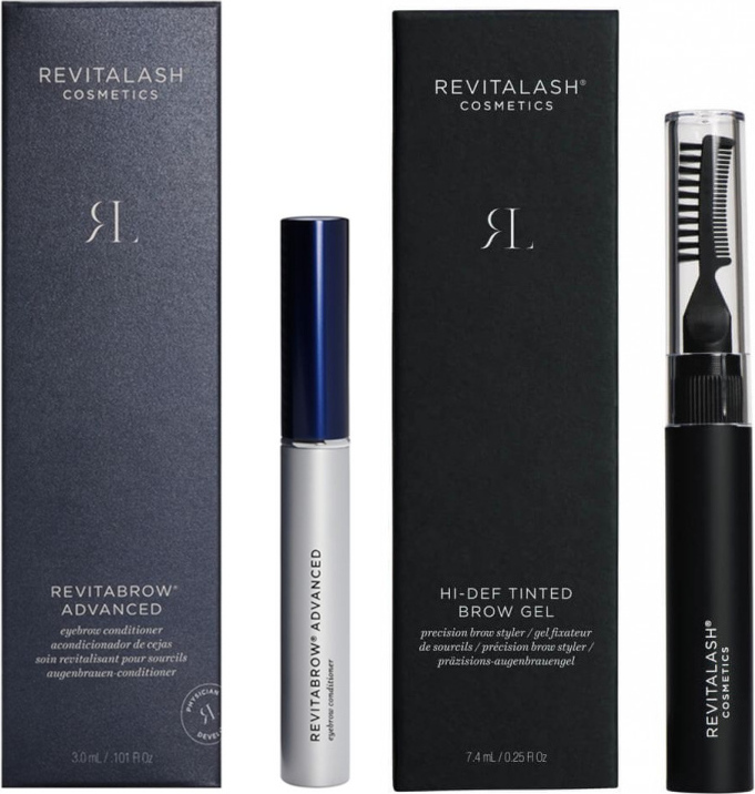RevitaLash RevitaBrow Advanced Eyebrow Conditioner 3,0ml + RevitaLash Hi-Def Tinted Brow Gel Soft Brown 7,4ml
