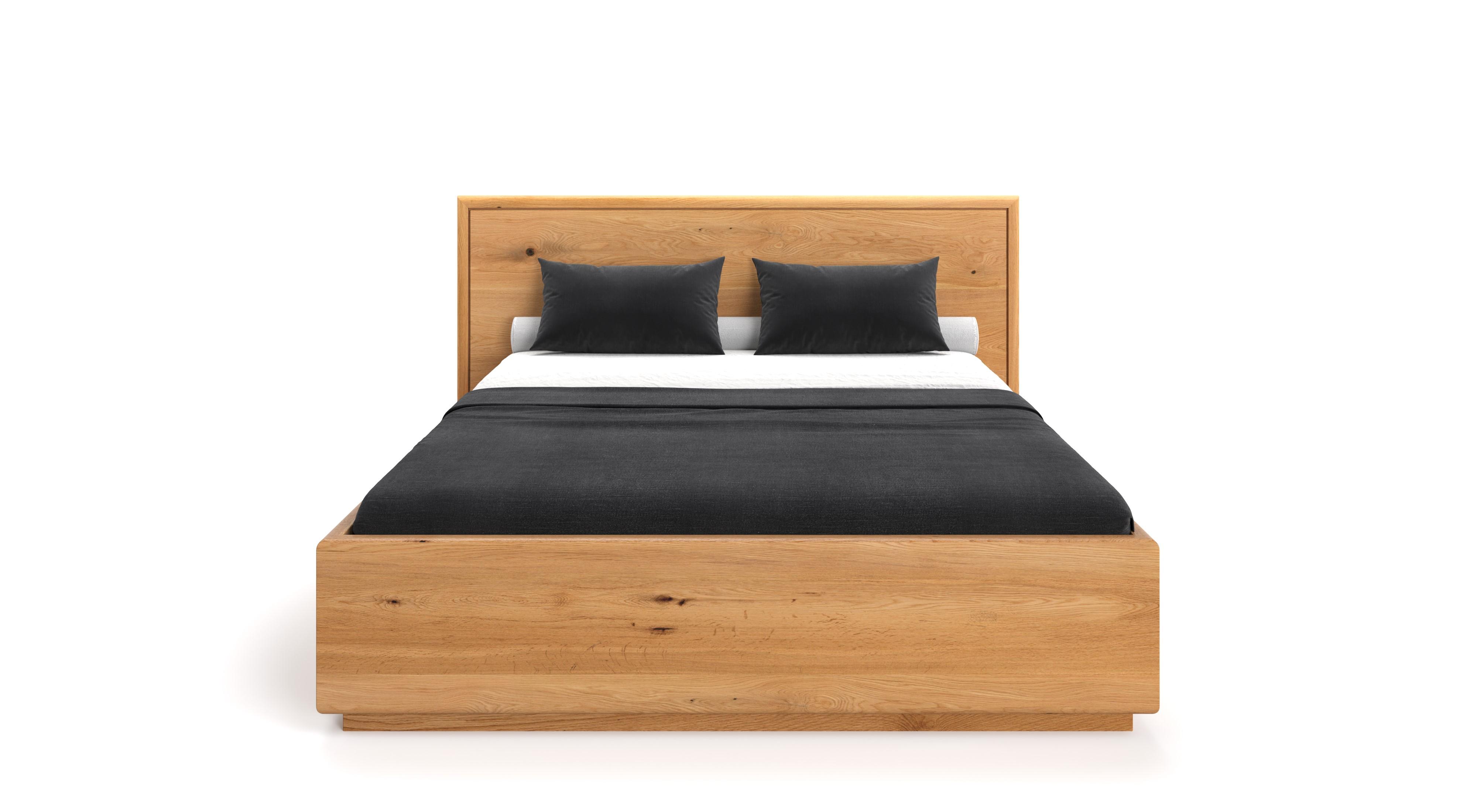 Danzz Massivholzbett Valor mit Bettenkasten 160x220 cm, Eiche, Designorientiert DZ-LK-VPO-160X220-D