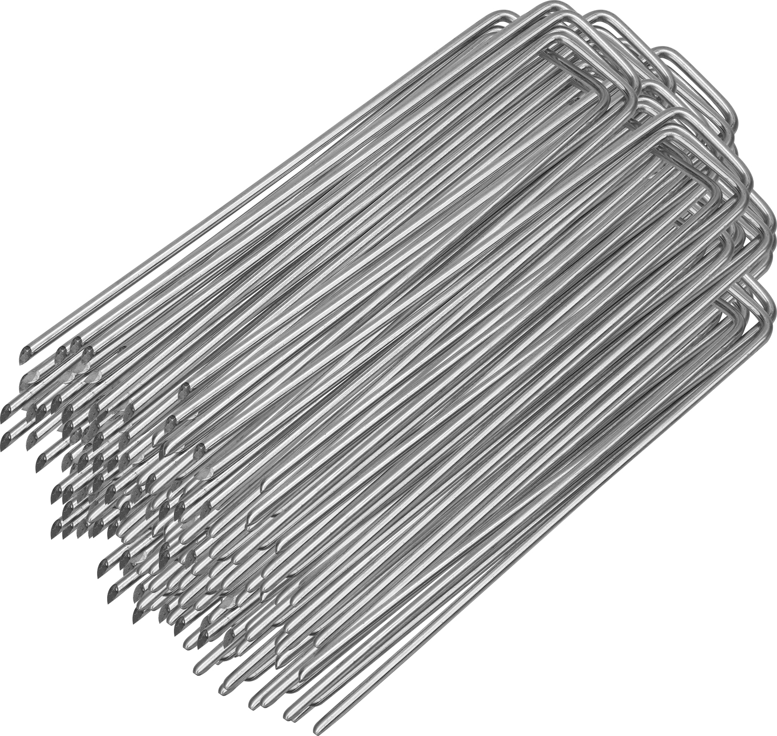 Garmix Picchetti Per Tenda E Ancoraggio Terreno - Confezione Da 50 - Acciaio Zincato/Nero/Verde/Inox - 15x2,5 Cm - 2