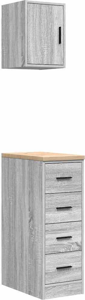 vidaXL Garážové skrine 2 ks Sivá Sonoma materiál na báze dreva