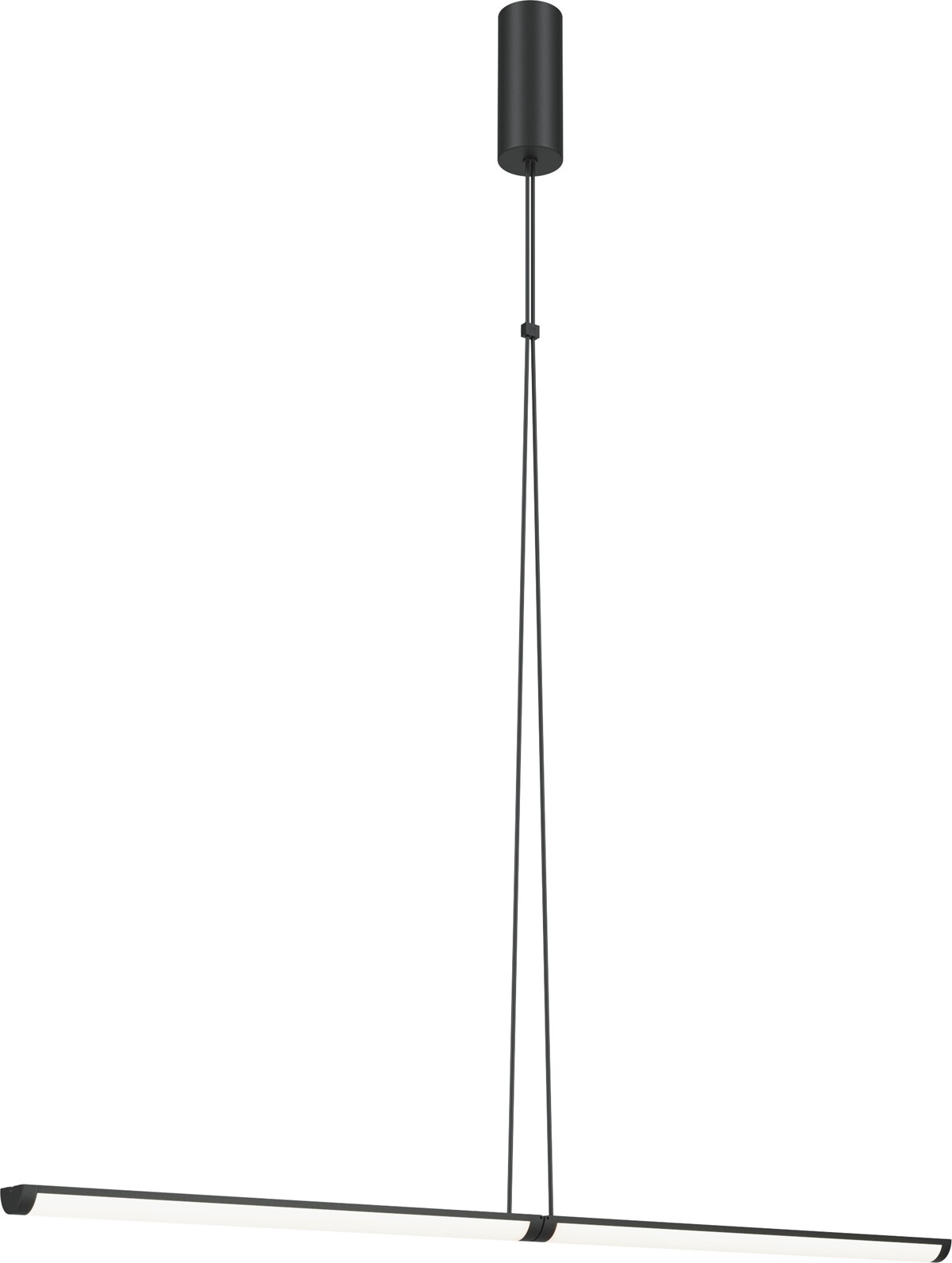 Maytoni GmbH Moderne Hängelampe Tube Supersymmetry LED 205cm, dimmbar, Schwarz/Weiß