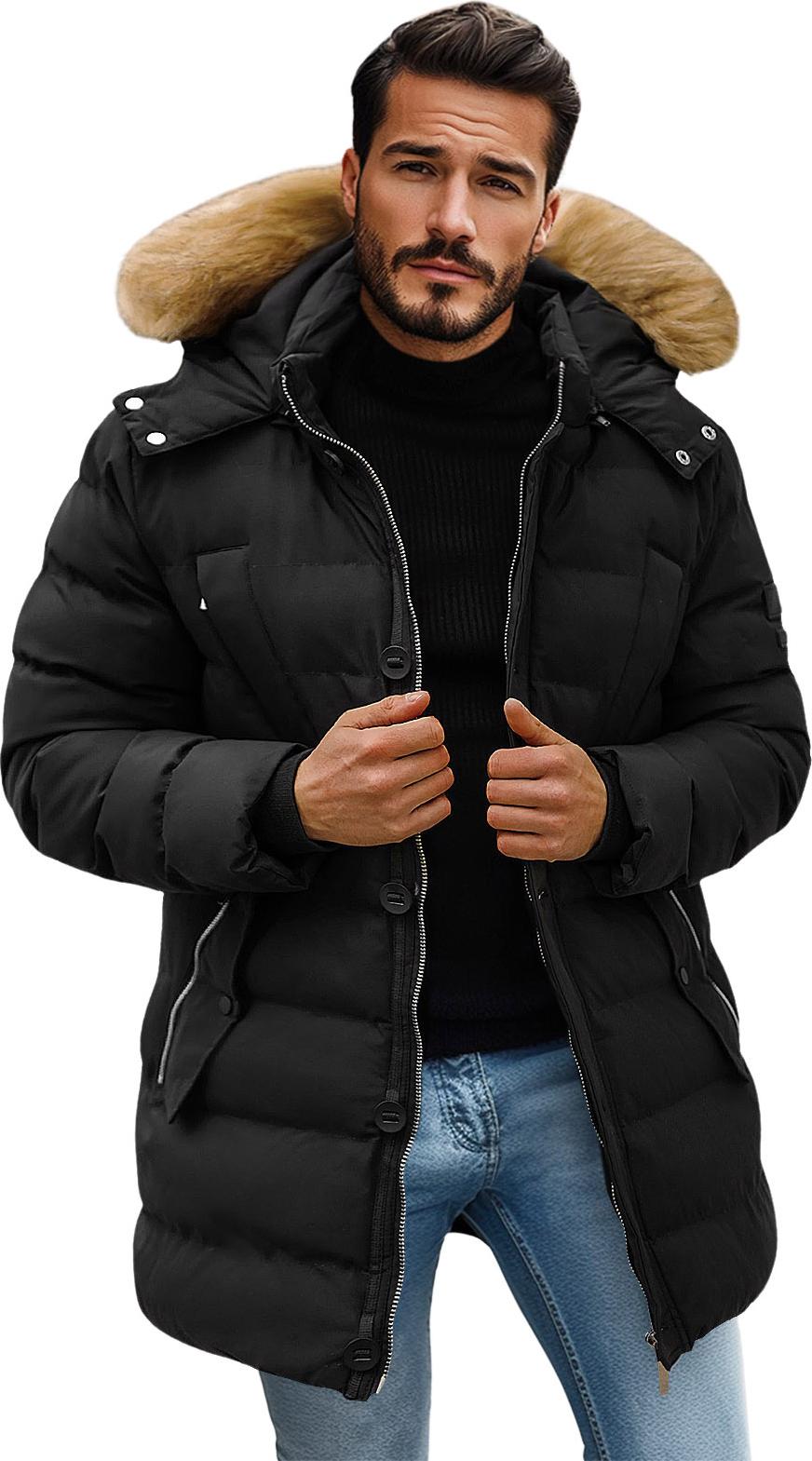 Herren Winterjacke Schwarz OZONEE JS/5M3122/392Z M