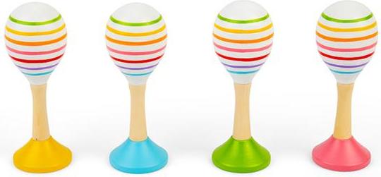 BigJigs Holz Musikspielzeug Junior Maraca Set - buntes Baby und Kleinkind Spielzeug 37071