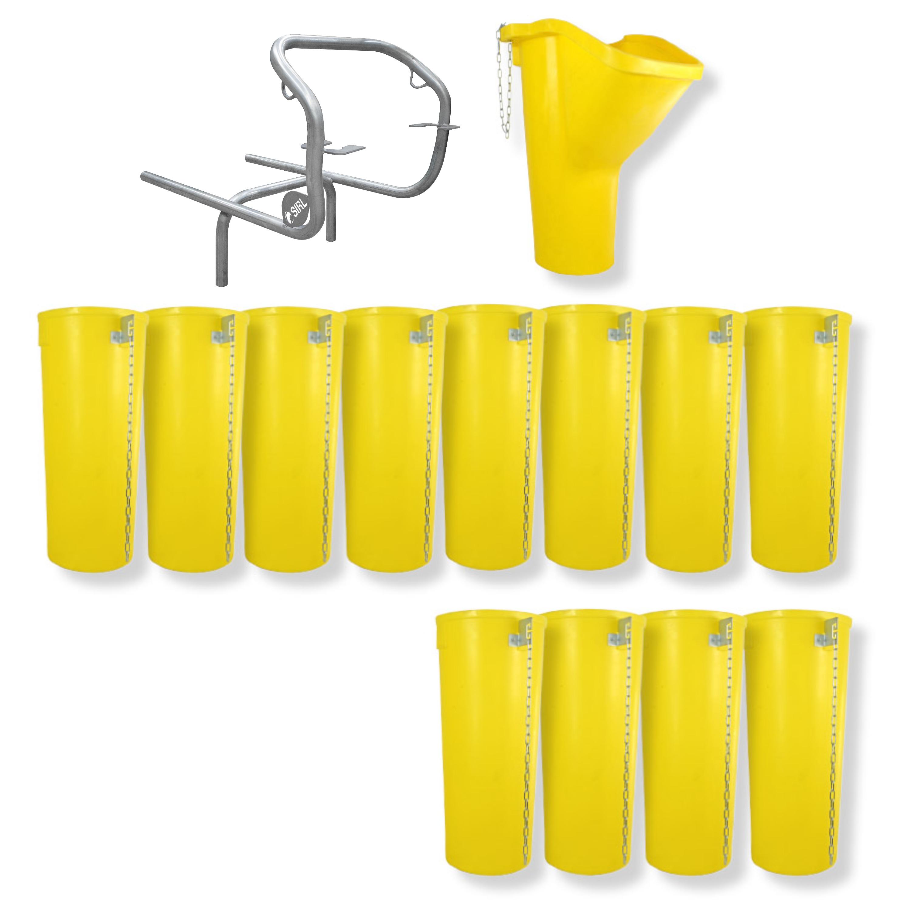 Profi Bauschuttrutsche Schuttrutsche Schuttrutschen Schuttrohr SET (14-tlg 13 m)