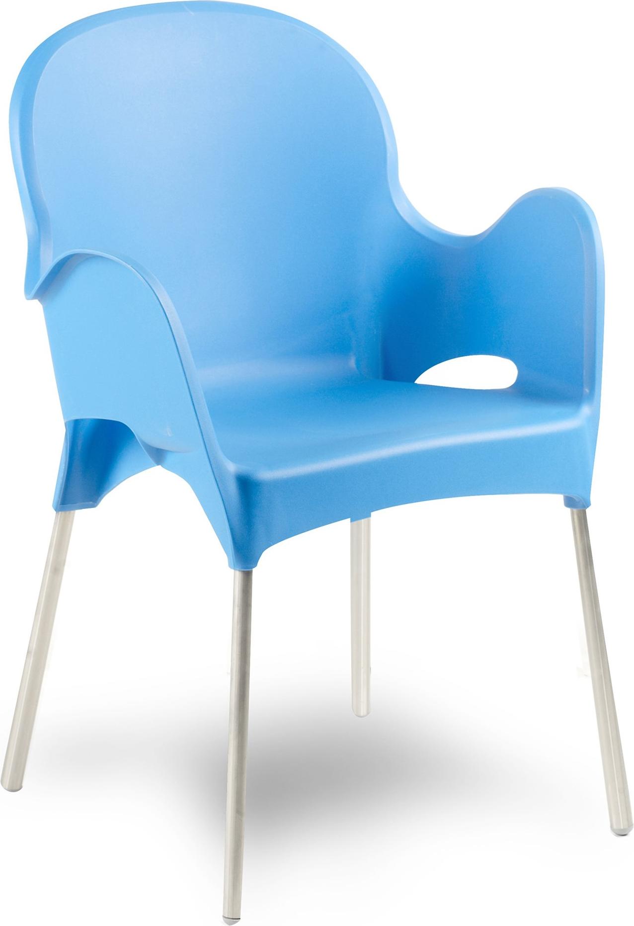 Dmora Vashti - Gartenstuhl, Blau: Ein Stuhl Italy