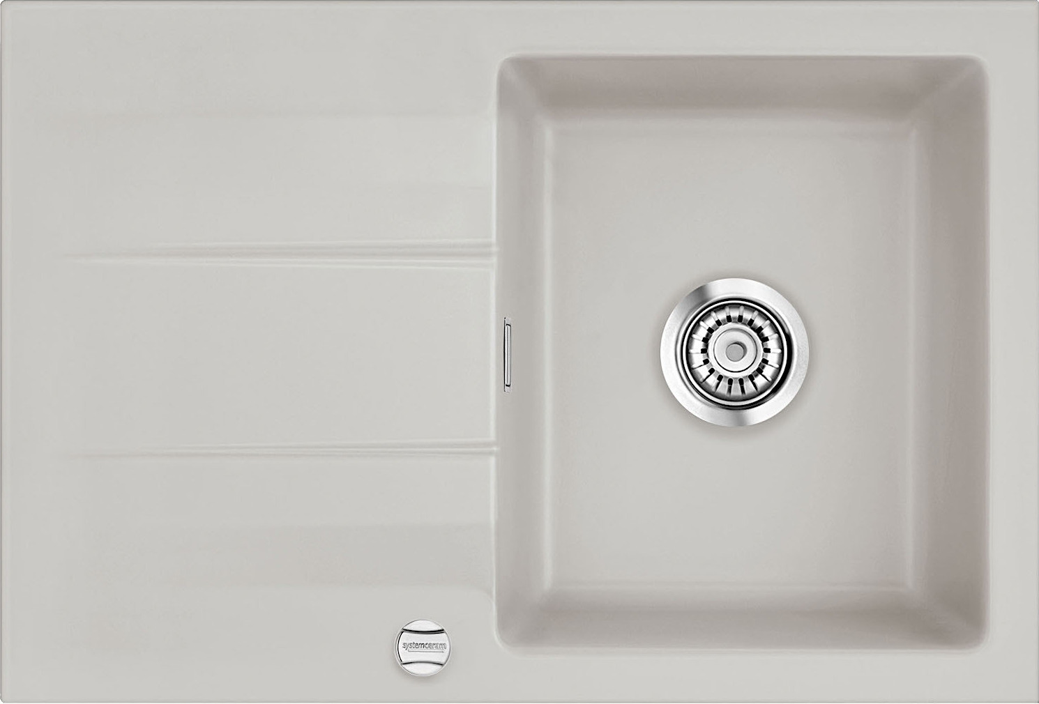 Systemceram KeraDomo Spüle GENEA 75 in ALU mit Excenterbedienung / Einbauspüle Image