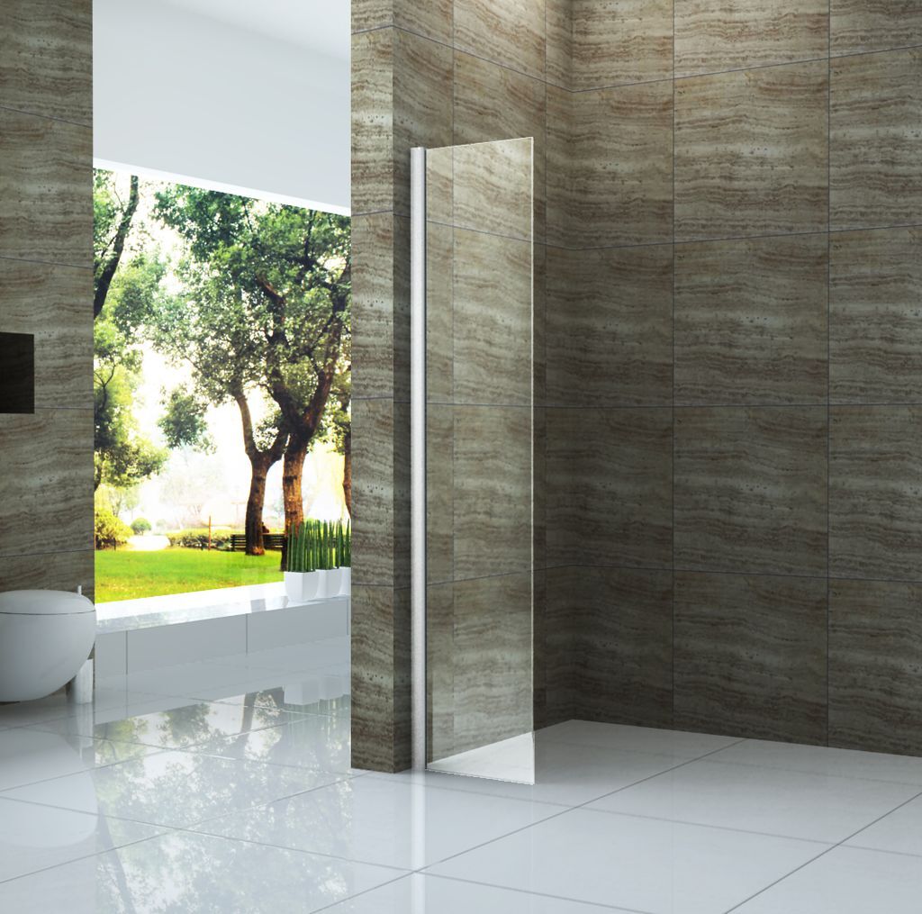 Duschtrennwand FREE – 130 X 200 Cm, 10 Mm ESG-Sicherheitsglas – Aluminium-Profil, Beschichtete Oberfläche, Moderne Badezimmer-Trennung
