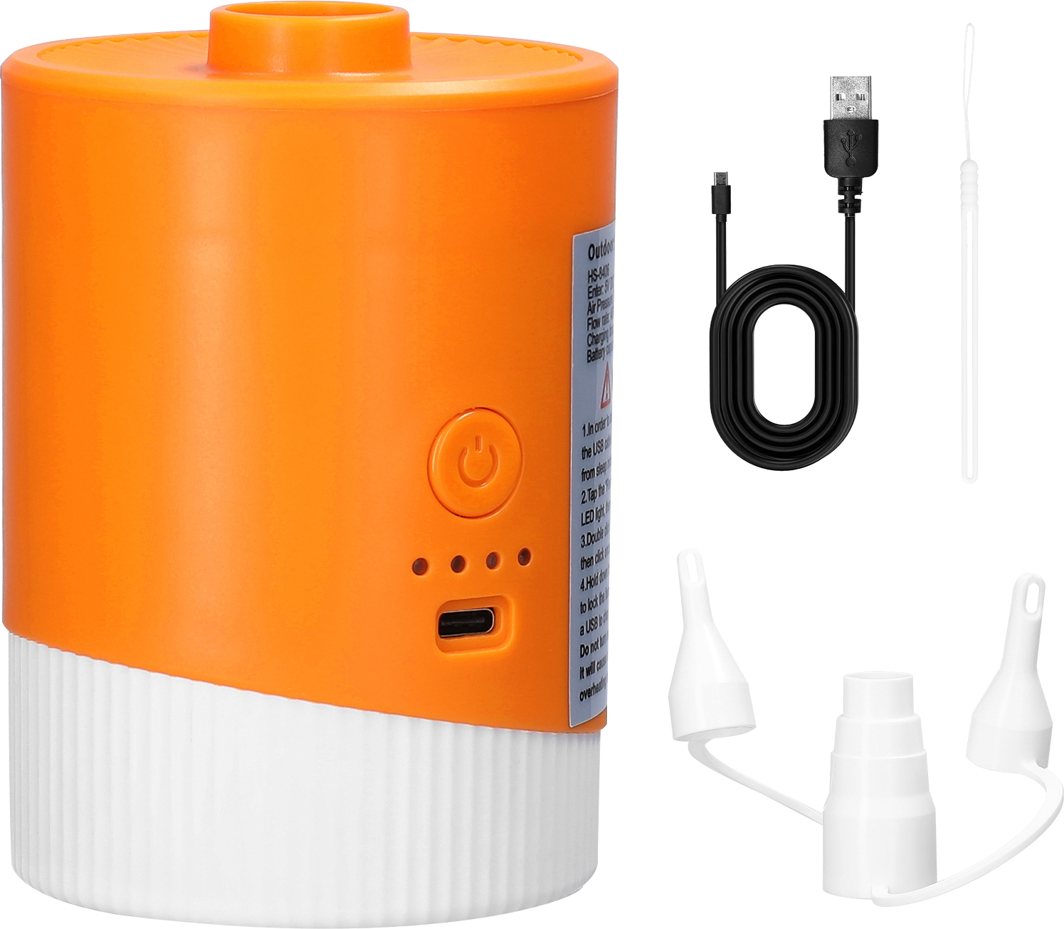 Lixada Elektrische Luftpumpe, Mini Luftpumpe Elektrisch Inflator 4000mAh Tragbar Luftpumpe Elektrisch Wiederaufladbare Luftpumpe für Camping