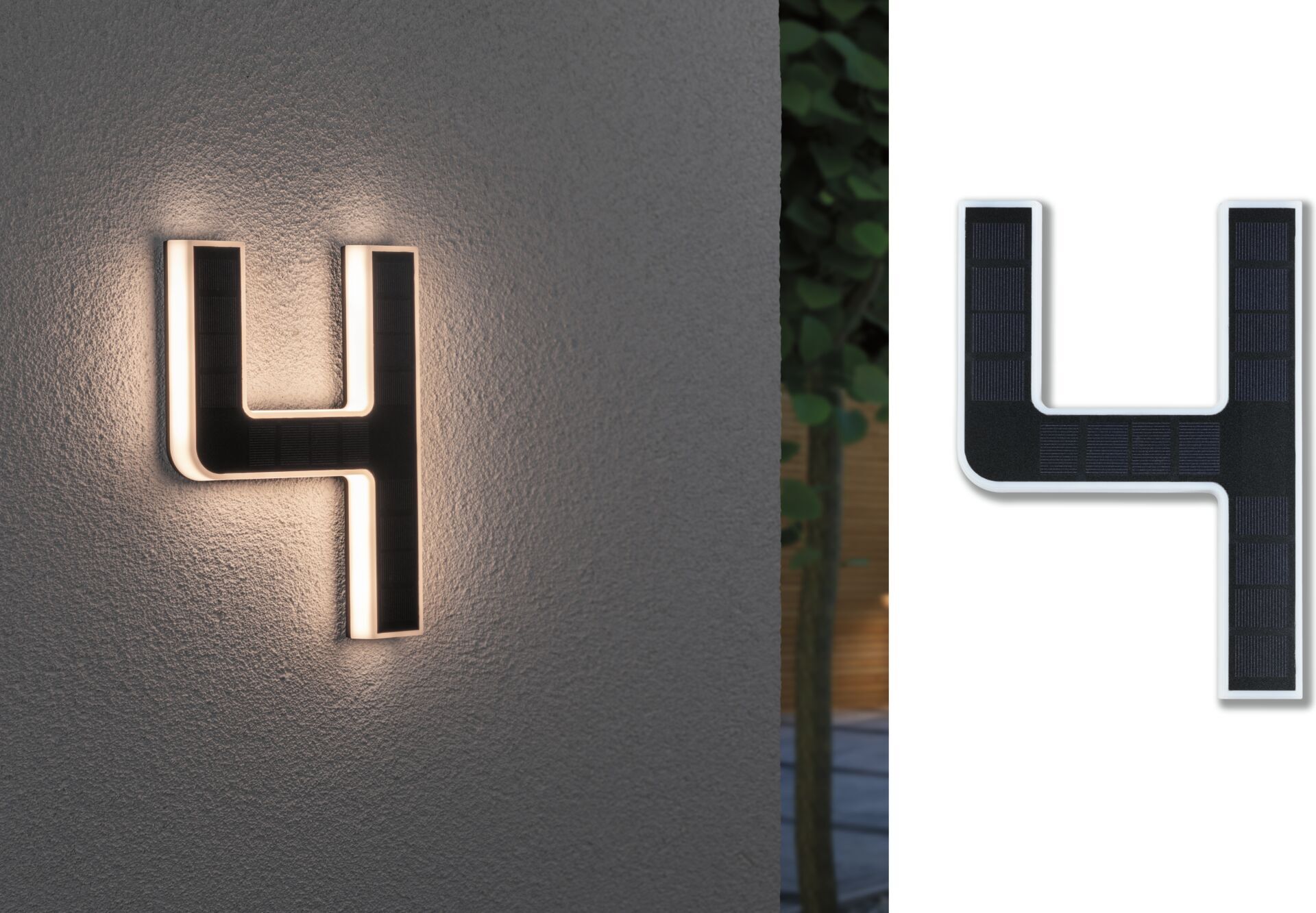 Paulmann Solar LED Hausnummernleuchte Nummer 4 79845