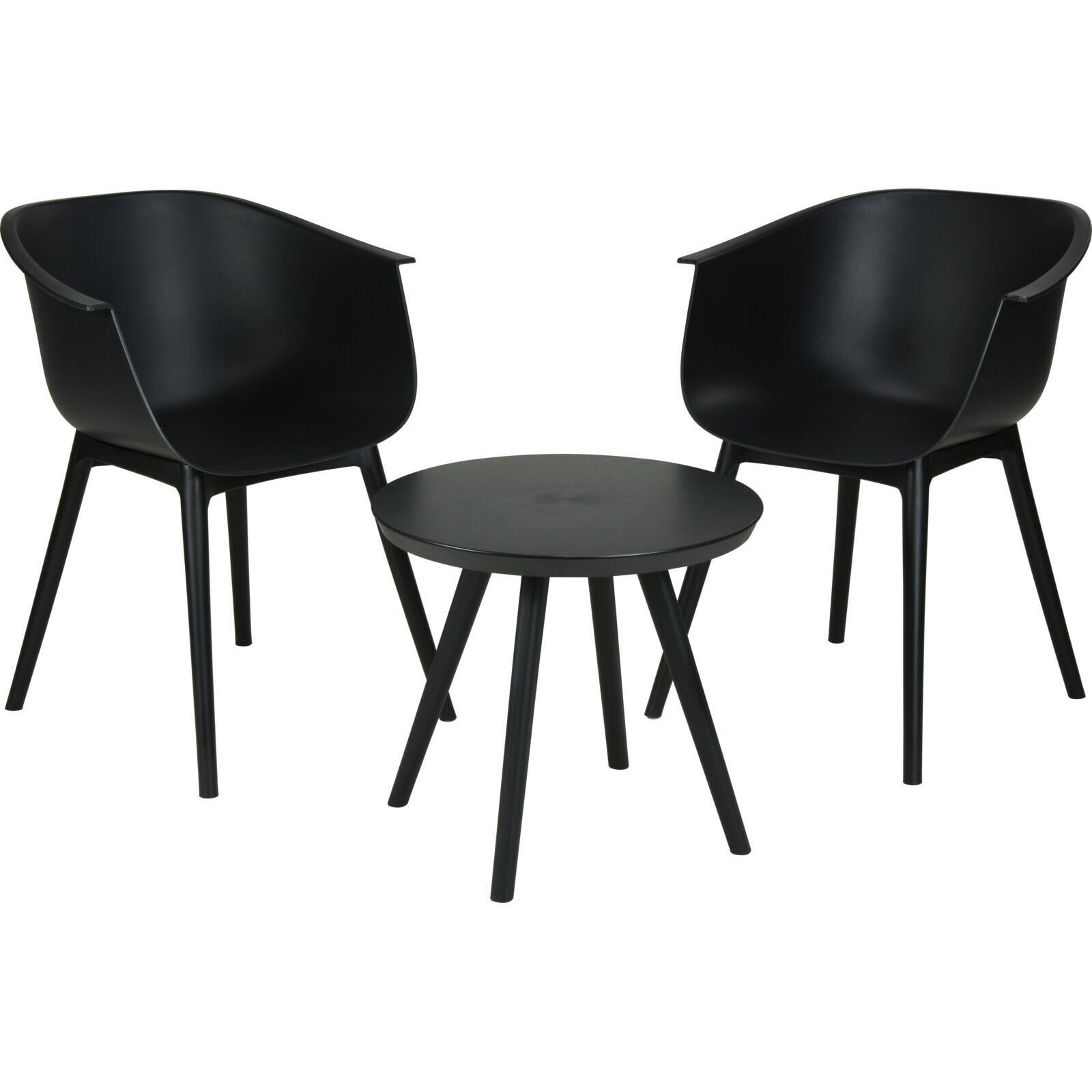 ProGarden 3-tlg. Terrassengarnitur PP Schwarz 447583