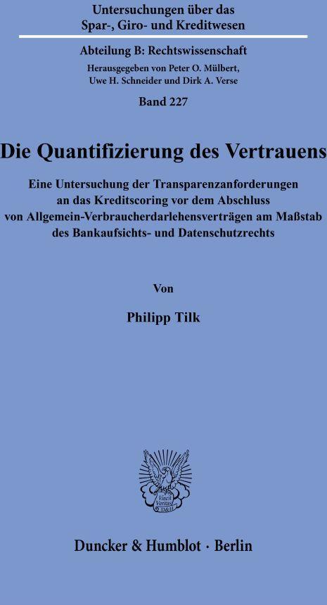 Sonstige Verlage Tilk, P: Quantifizierung des Vertrauens.