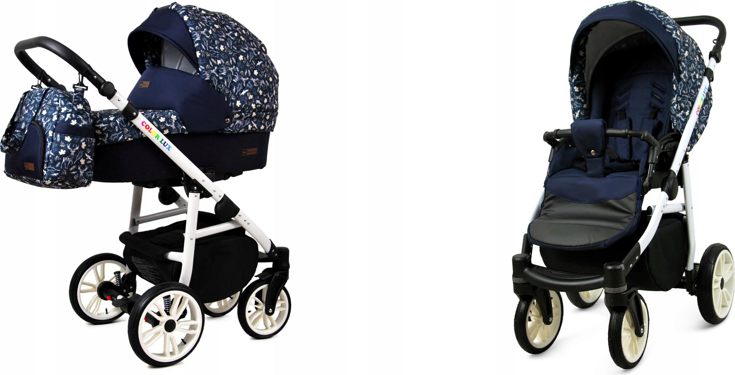 BabyLux Color Lux | 2in1 Kinderwagen Set | Forest Deer | Kombikinderwagen | Kinderwagenset | Bu