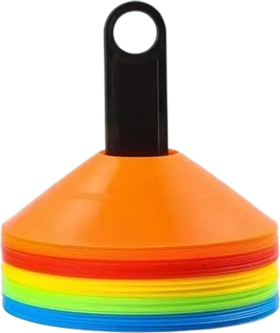 JedBesetzt 50 Stück Trainingskegel, Fußballkegel-Markierungskegel, Sportkegel für Fußballtrainingsgrenzen K-MM-26126-15