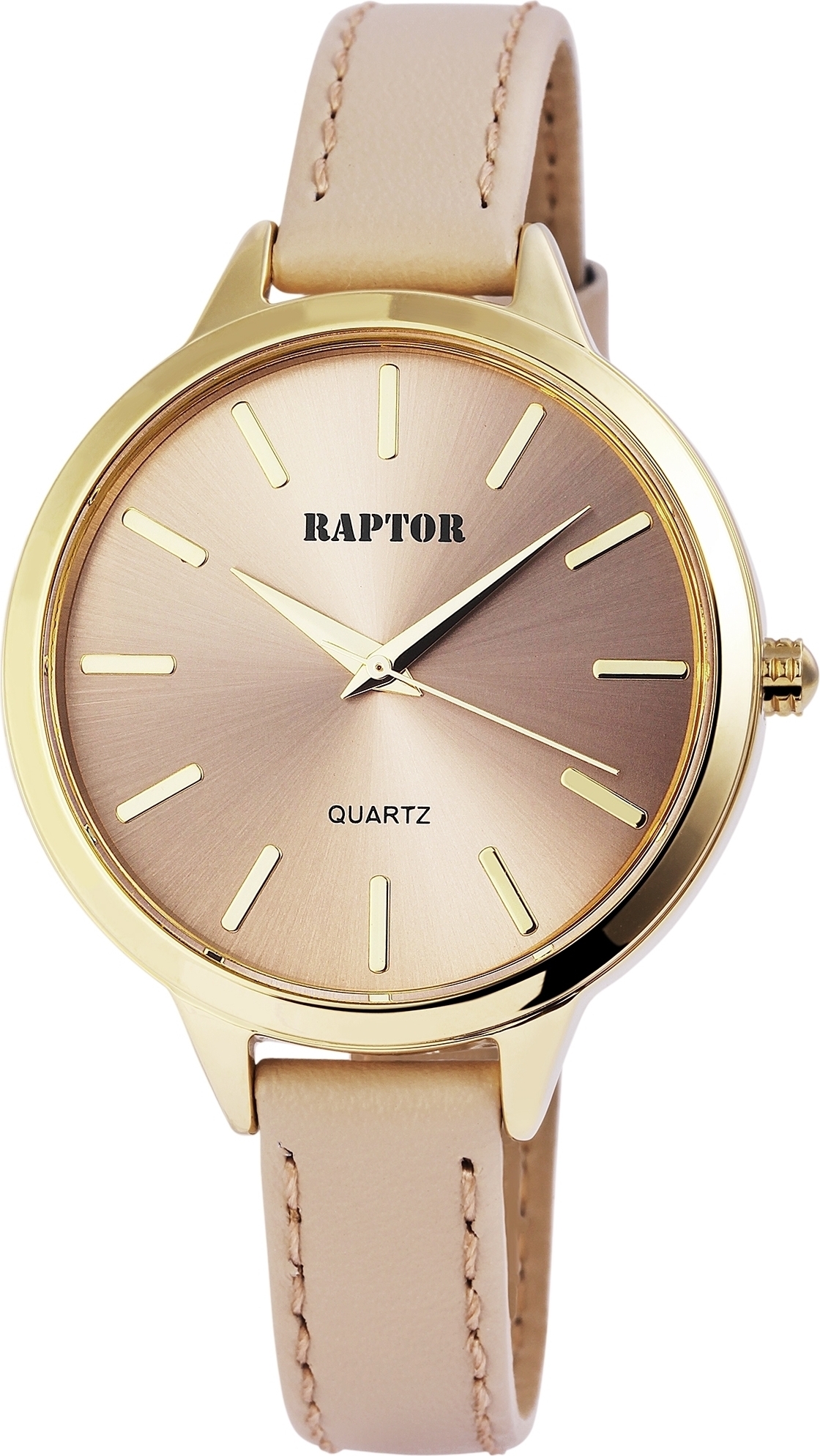 Raptor Damenuhr "Veloria" Oberseite Echtleder/Unterseite Kunstleder RA10024-005