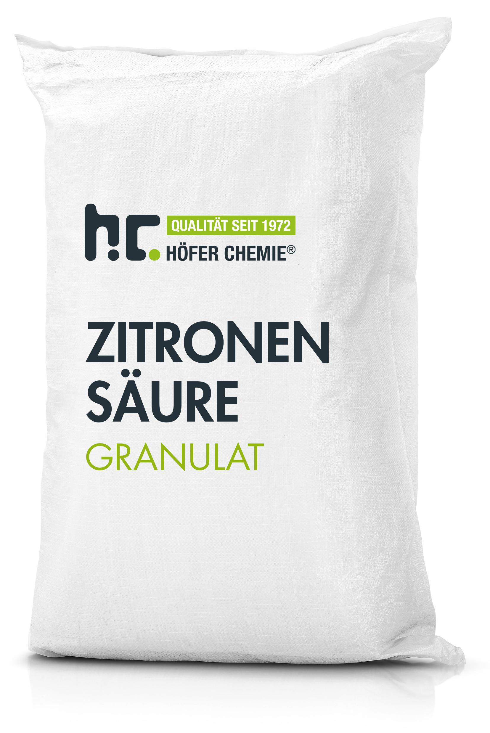 Höfer Chemie 1x25 kg Zitronensäure Granulat in Lebensmittelqualität - Konservierungsstoff, Säureregulator