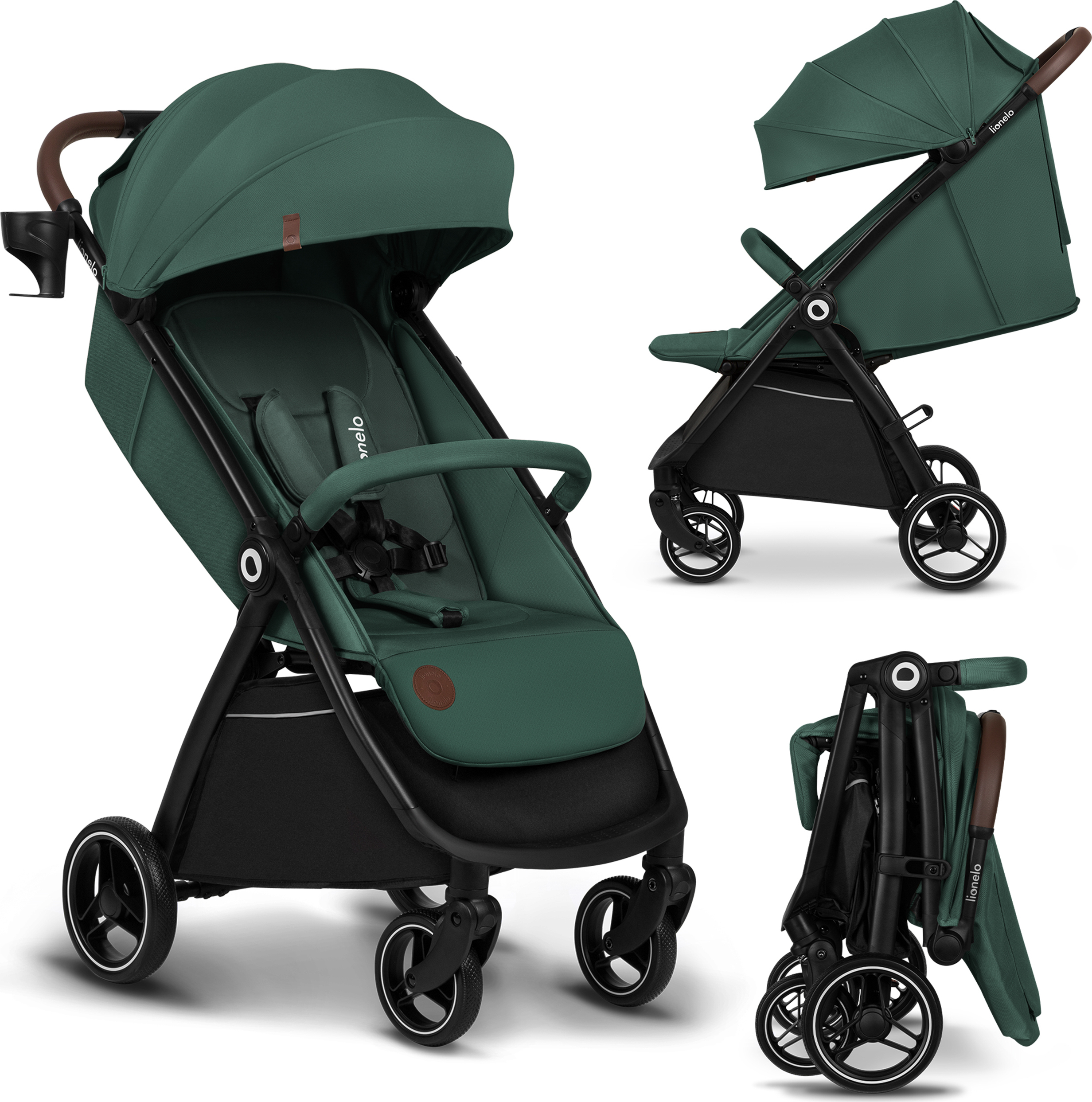 LIONELO IVA Kinderwagen Bis 22kg - Leichter Buggy Mit 360° Rädern Und UPF50+