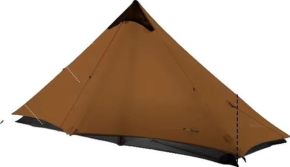 OEM Pyramidenzelt, leicht, wasserdichtes Design, Khaki 15D 3Saison 4838