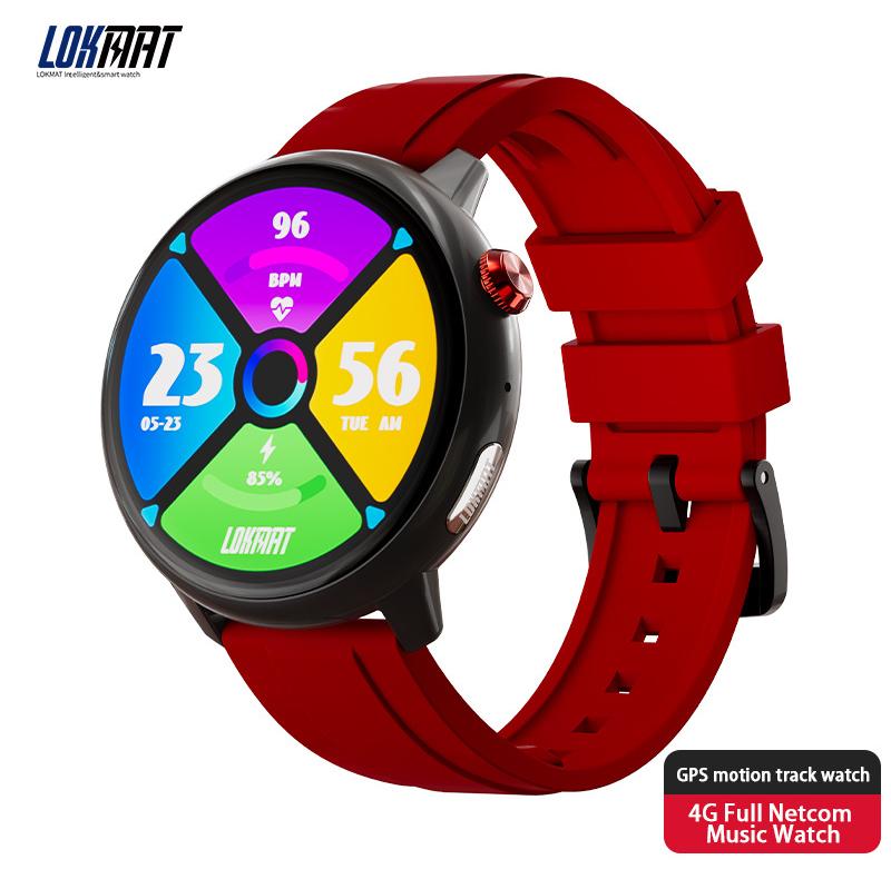 Lixada SKY GT student telefon smart watch SIM karte 4G volle netzwerk musik sport GPS Rot-version