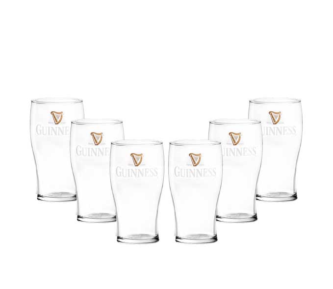 Guinness Bier Glas Bierglas mit Doppel Logo 0,2l Gläser 
