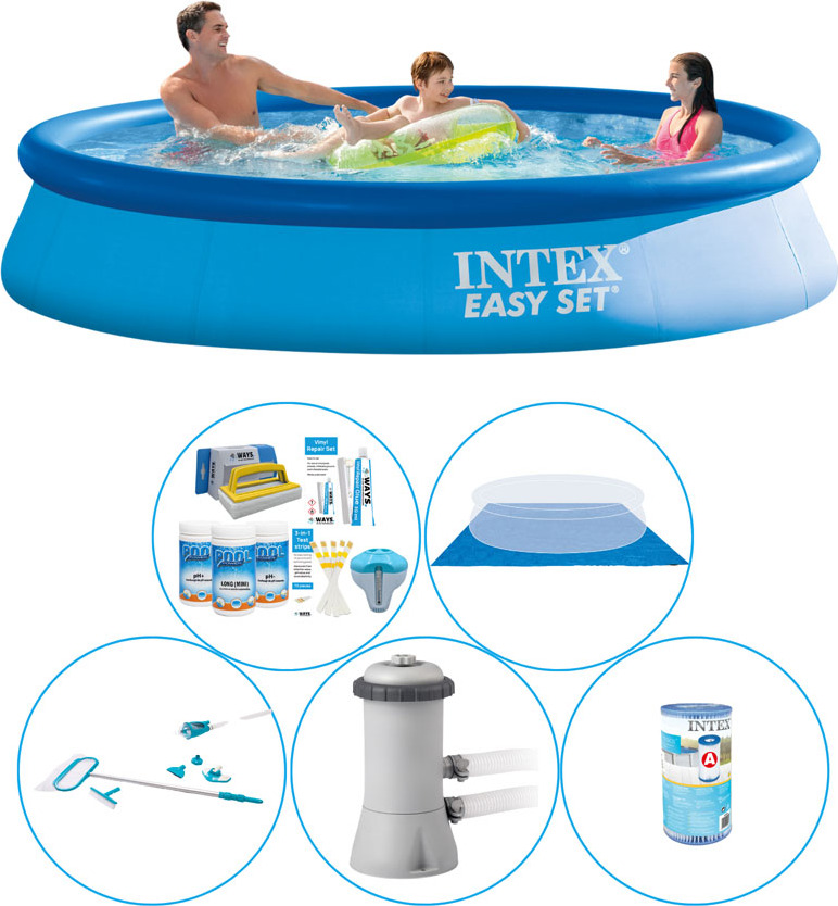 Intex Easy Set Round 366x76 cm - 6-dielny - Bazén s príslušenstvom