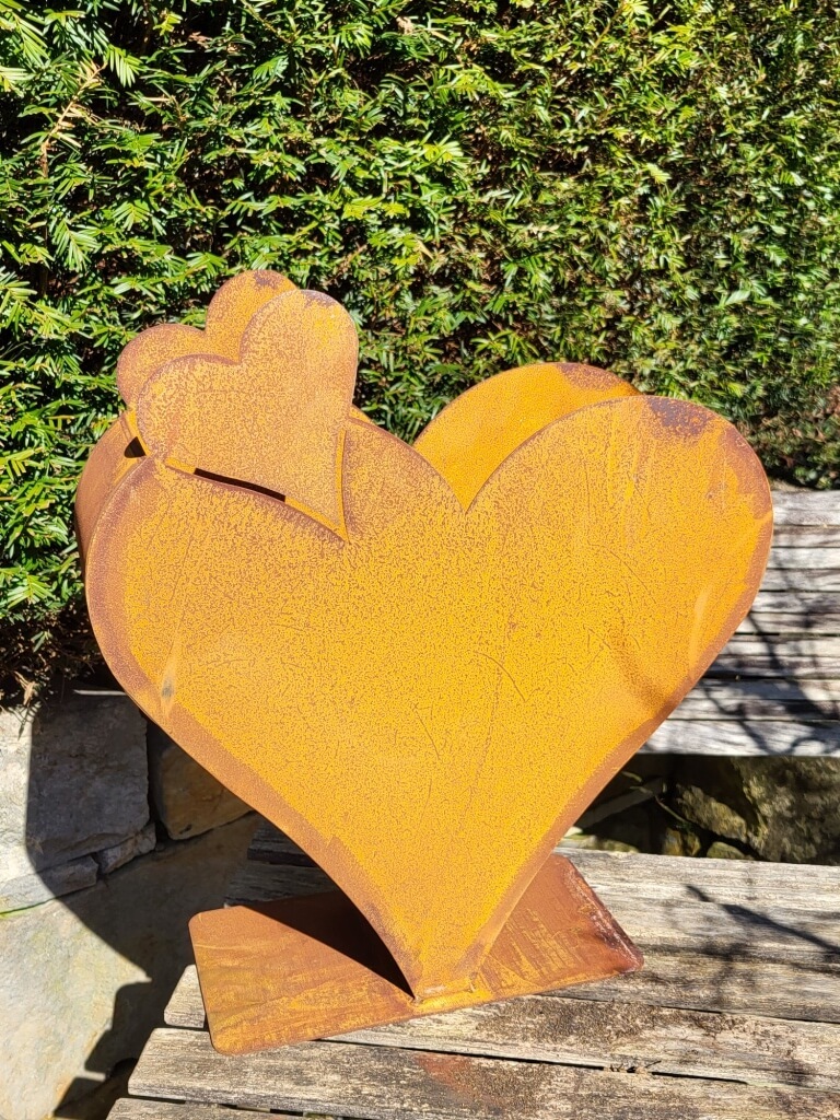 Dekoramia / P.P.H.U Adorno Piotr Franas Edelrost Pflanzherz Iris Edelrost Pflanzherz Iris - h = 40 cm