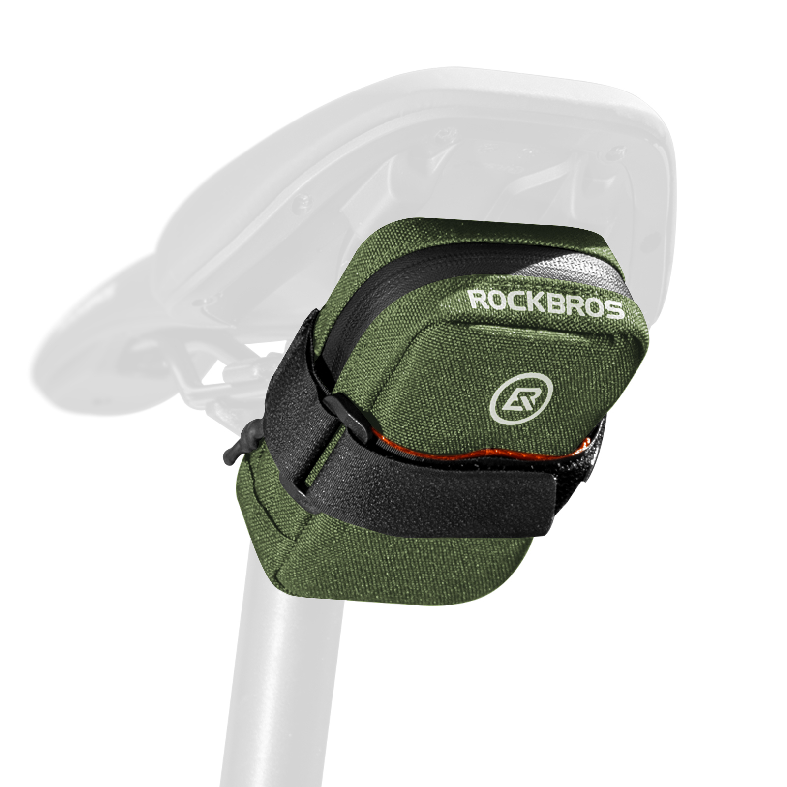 ROCKBROS Sacoche De Selle 1L – Noir, Avec Support à Dégagement Rapide Et 2 Poches