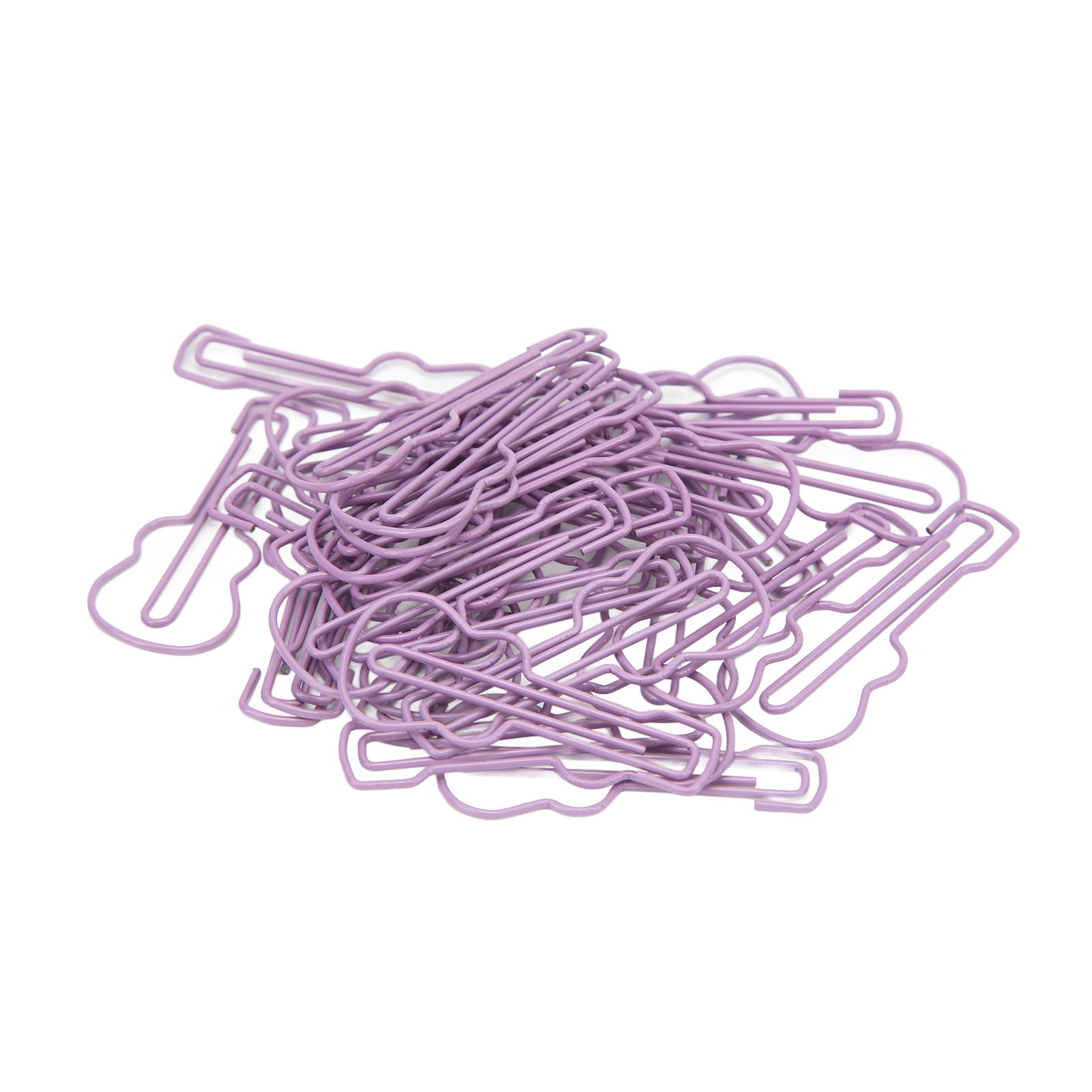 Cocosity Papierklammern in Gitarrenform,Lila Papierklammern,Büro Büroklammer,Büro Büroklammer,Geformte Papierklammern,Büroklammerset