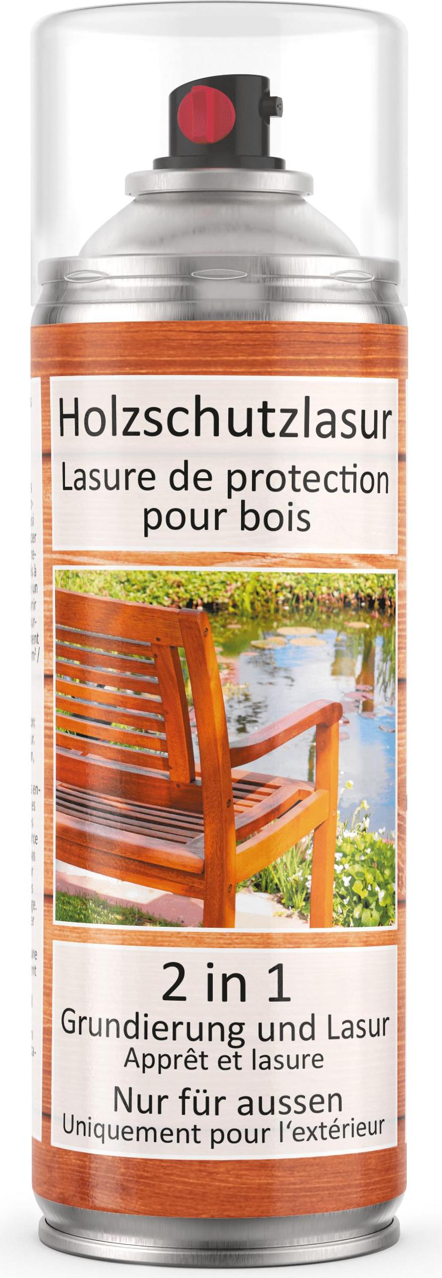 COLORS Holzschutzlasur Spray - 400ml Spraydose - Teak 4836