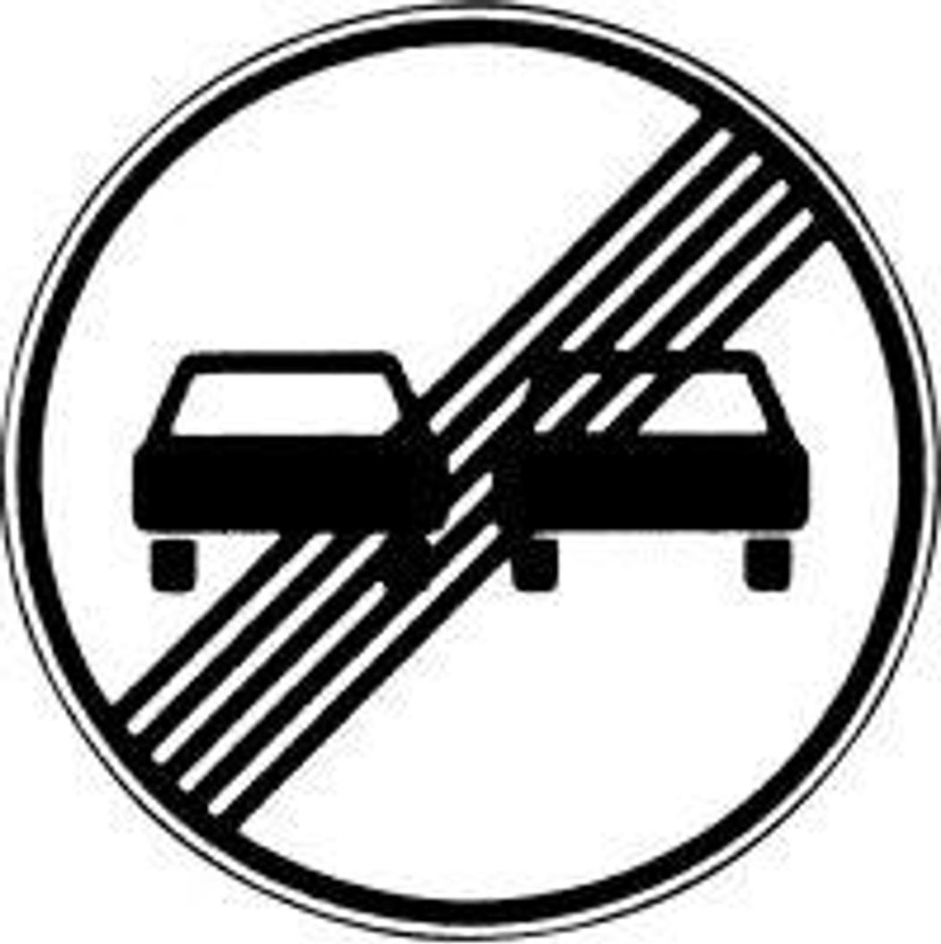 Sonstige Verkehrszeichen 280 Ronde 600 mm, Ende Überholverbot, RAL-Gütezeichen Folie RA2