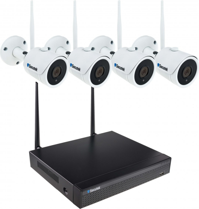 WiFi kamerový systém Secutek SLG-WIFI2108DE4FE200 - 4x2Mpix kamera, NVR