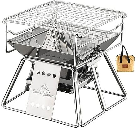 camping moon Campingmoon X-Mini kleiner Edelstahl-Holzkohle-Grillbeutel