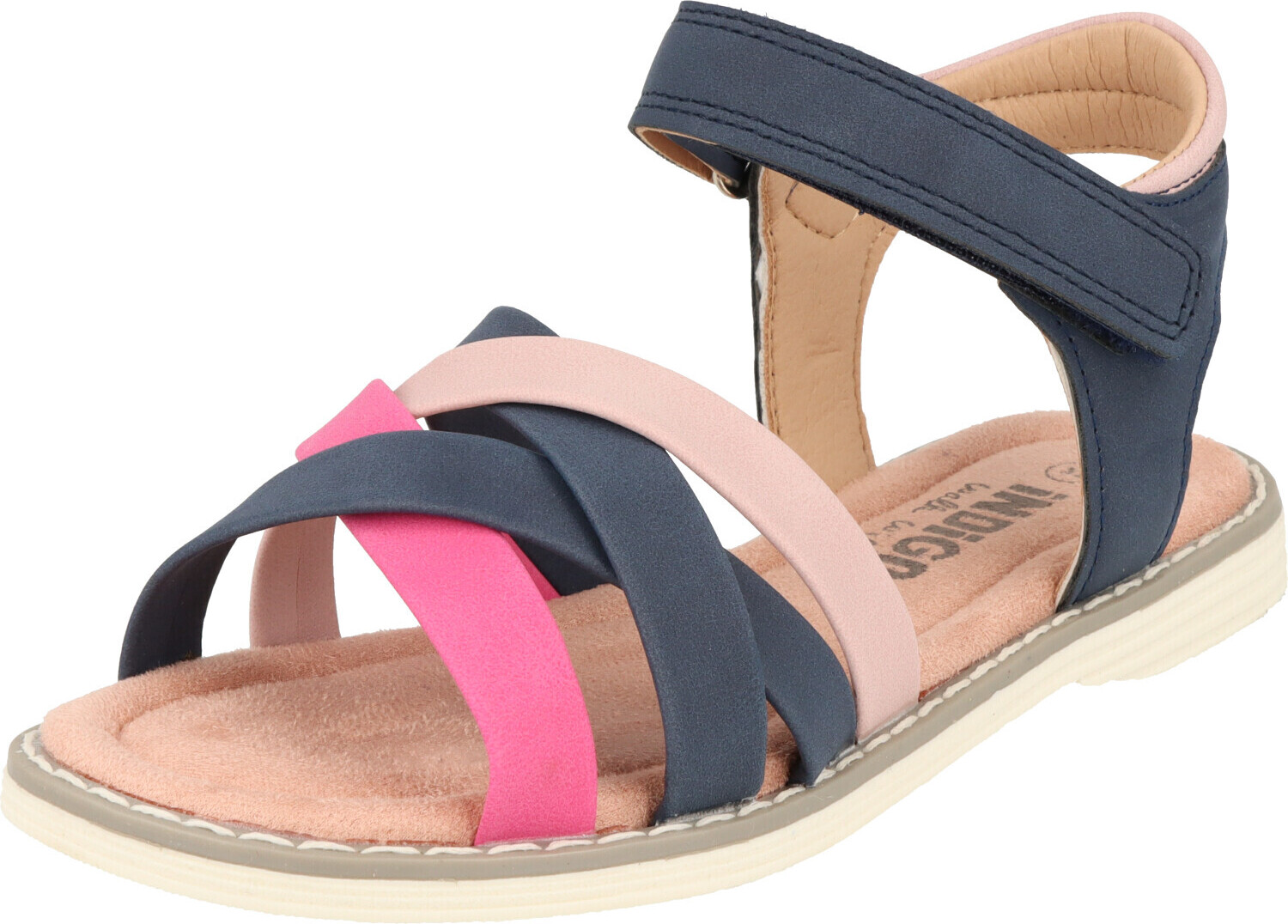 Indigo Mädchen Schuhe 482-441 Sommer Freizeit Sandalette Navy Klett