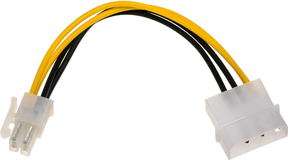 Akyga AK-CA-12, 0,15 m, Molex (2-pin), P4 4-pin, 90 mm, 70 mm, 1 cm