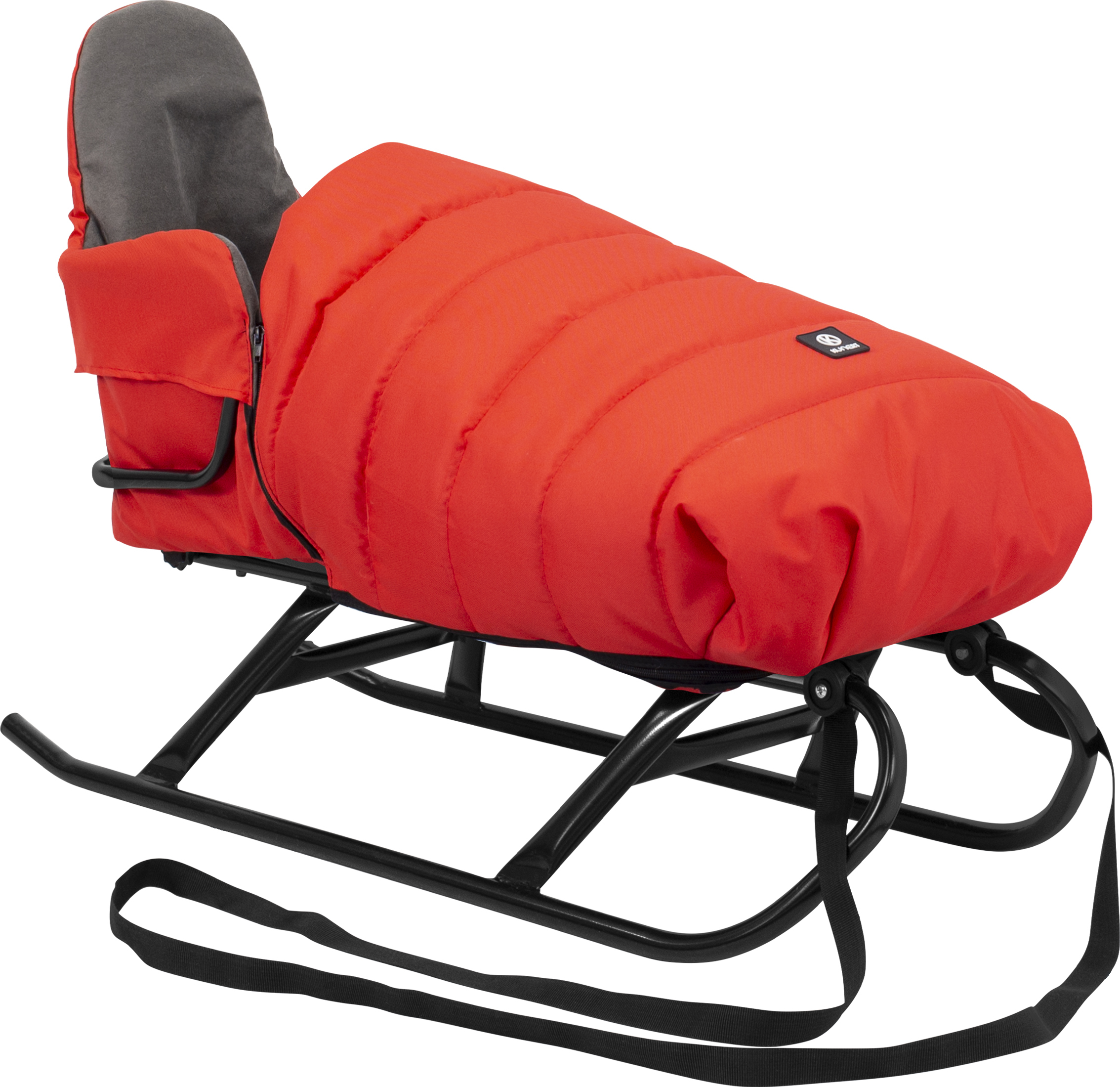 Kunert FLO Schlitten für Kinder Schlitten mit Lehne I Babyschlitten Kinderschlitten I Rückenlehne Schlitten Baby Schlitte + Schlafsack