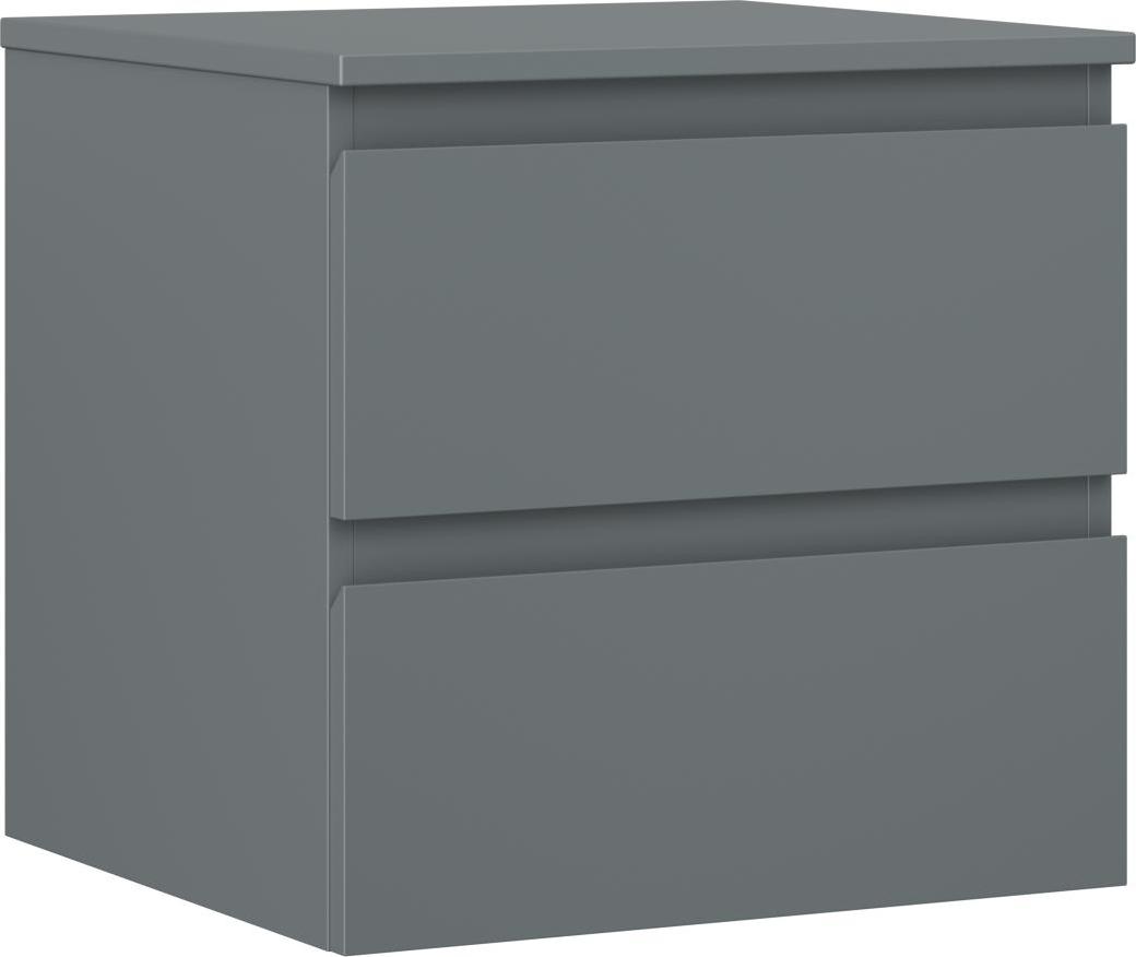 Mexen Orio Badezimmer-Unterschrank 50 cm mit Arbeitsplatte, 2 Schubladen, Grafit matt - 91A10-05047-2-BFFC66