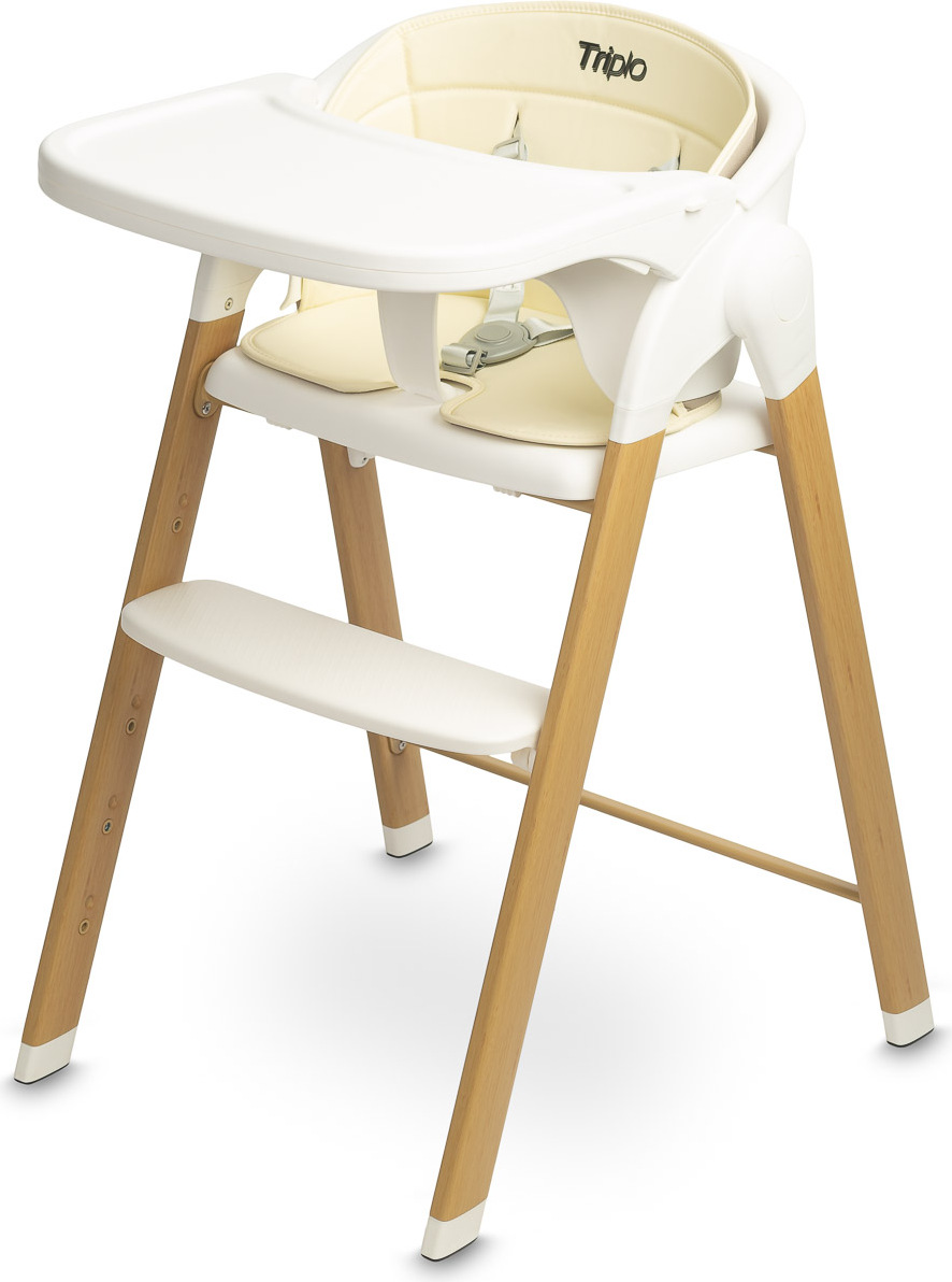 CARETERO, 3 in 1 Hochstuhl Baby, Neugeborenenaufsatz, Fusttze, Triplo Beige TERO-7730