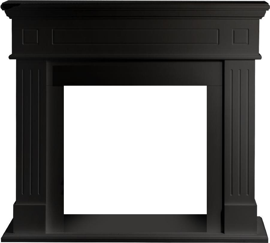 Divina Home Cambridge Kaminrahmen aus schwarzem Holz, B 110 x T 36 x H 100