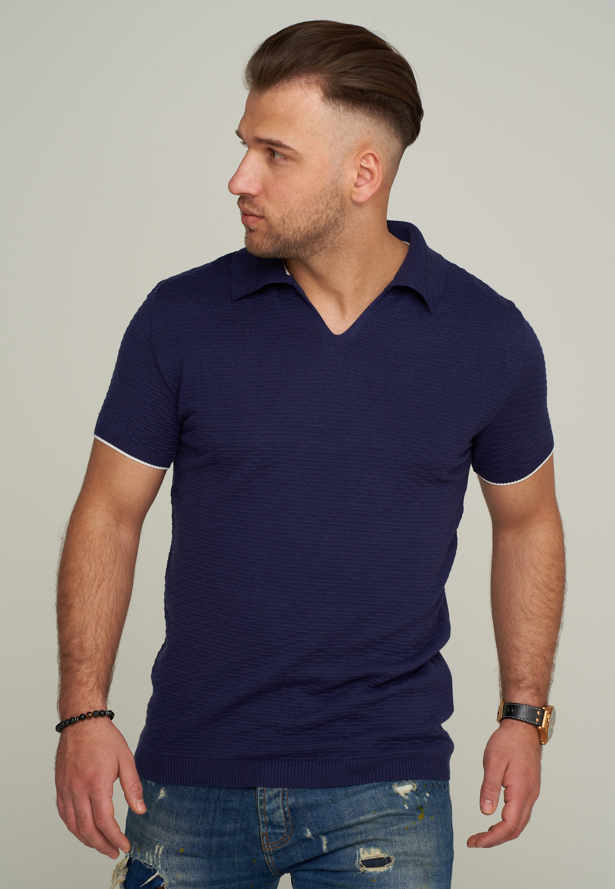 CARISMA Herren Poloshirt CRMACEIO Strick Kurzarm Polo T-Shirt