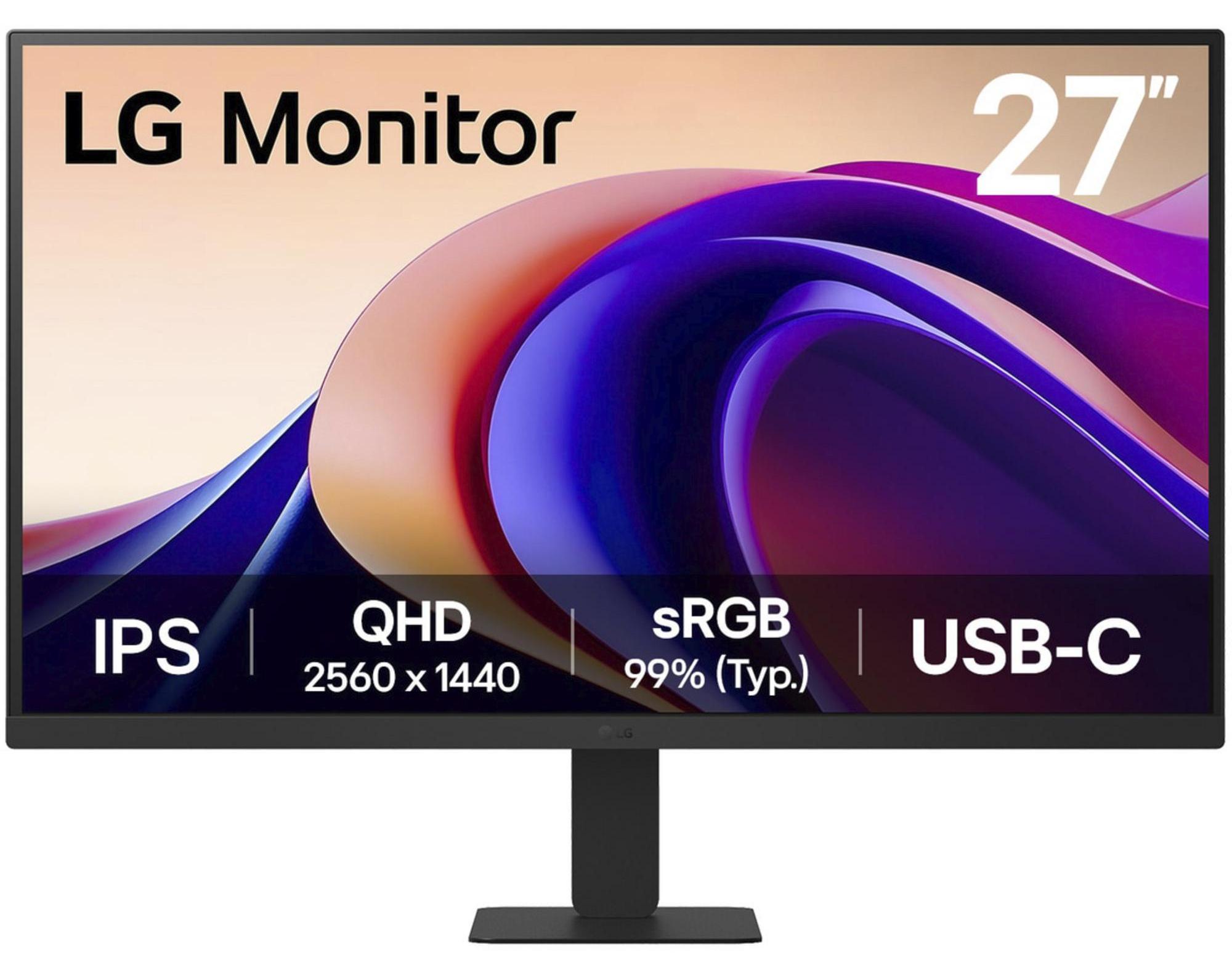 LG 27'' QHD Monitor, 68,6 cm (27"), 2560 x 1440 px, Quad HD, 5 ms, Čierna